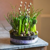 Prodotto Fioriera, teglia decorativa, teglia a cerniera per piantare, decorazione in metallo Ø24cm H7,5cm