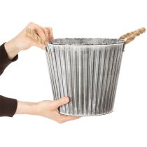 Prodotto Vaso per piante, vaso decorativo con manici, vaso in metallo per piantare Ø25,5 cm