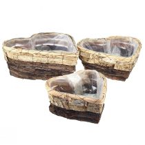 Prodotto Vaso per piante in legno Plant Heart 3 colori 30/26/20,5 cm set da 3