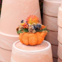 Prodotto Decorazione da vaso zucca arancione giallo-verde Ø19cm H12cm