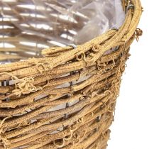 Prodotto Cesto per piante vaso per piante fioriera vite naturale Ø25cm H22,5cm
