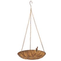 Prodotto Ciotola decorativa sospesa, decorazione da giardino, effetto ruggine, Ø31cm, L62cm