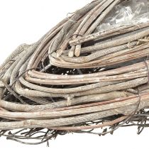 Prodotto Barche per piante viti in rattan bianco naturale 40x13 cm 2 pezzi