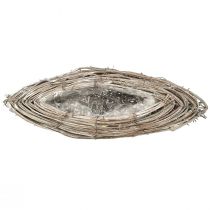 Prodotto Vasi per piante in rattan, bianco naturale, 40x13 cm, 2 pezzi - Country House Decor Plants
