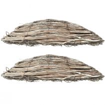 Prodotto Vasi per piante in rattan, bianco naturale, 40x13 cm, 2 pezzi - Country House Decor Plants