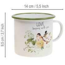 Prodotto Vaso da piantare in smalto, vaso per piante con scritta, Ø11cm