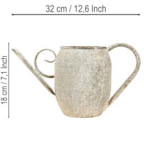 Prodotto Vaso/annaffiatoio vintage in metallo, decorazione da giardino antica, 32x10,5x18 cm
