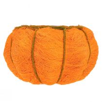 Prodotto Vaso per piante decorazione zucca arancione/giallo-verde sisal Ø21cm H12cm