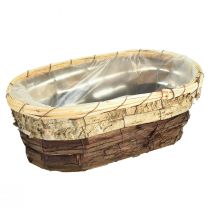 Prodotto Vassoio per piante, legno naturale, 3 colori, L29,5/25/23 cm, set da 3