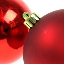 Prodotto Palline per albero di Natale in plastica rossa 8 cm 6 pz