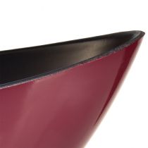 Prodotto Ciotola moderna a mezzaluna rosso scuro in plastica 39 cm - versatile per la decorazione - 2 pezzi