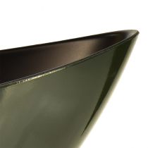 Prodotto Elegante ciotola da barca in verde scuro - perfetta per piantare - 39 cm 2 pezzi