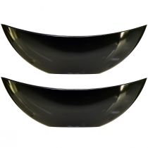 Prodotto Elegante ciotola da barca in verde scuro - perfetta per piantare - 39 cm 2 pezzi