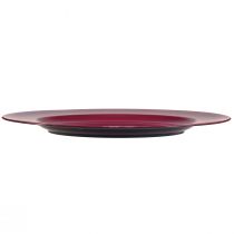Prodotto Piatti versatili in plastica rosso scuro – 28 cm, perfetti per la decorazione e l'uso esterno – 4 pezzi