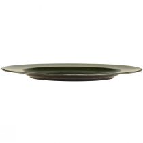 Prodotto Elegante piatto in plastica verde scuro 28 cm 4pz