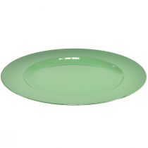 Prodotto Robusto piatto in plastica verde - 28 cm, perfetto per la decorazione quotidiana e le attività all&#39;aperto - 4 pezzi