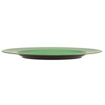 Prodotto Robusto piatto in plastica verde - 28 cm, perfetto per la decorazione quotidiana e le attività all'aperto - 4 pezzi