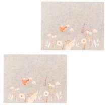Prodotto Tovagliette in feltro con motivo floreale – tovagliette eleganti per la decorazione naturale della tavola 45x35cm 2 pezzi