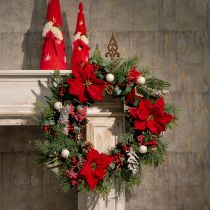 Prodotto Magnifica stella di Natale - Poinsettia in rosso - 46 cm 6 pezzi 2 mazzi