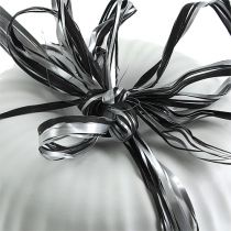 Cinturino in rafia bicolore nero-argento 200m