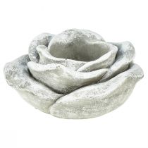 Prodotto Decorazione tombale rosa decorazione da tavolo portacandele grigio bianco Ø14cm H7cm