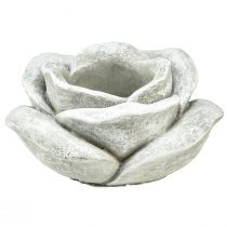 Prodotto Portacandele con decorazione per tomba in ceramica rosa, decorazione da tavolo, grande Ø17 cm H9 cm