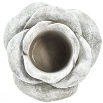 Prodotto Portacandele con decorazione per tomba in ceramica rosa, decorazione da tavolo, grande Ø17 cm H9 cm