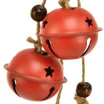 Prodotto Campanelle rosse Addobbo di Natale Metallo 28cm Set di 2