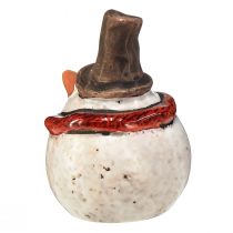 Prodotto Pupazzo di neve in ceramica, bianco, 6,9 cm – decorazione natalizia invernale – 6 pz