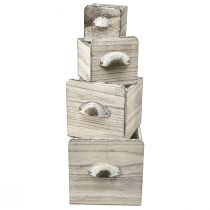 Prodotto Cassettiere in legno con maniglia – Soluzione elegante e funzionale per riporre oggetti – Set da 4