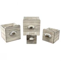 Prodotto Cassettiere in legno con maniglia – Soluzione elegante e funzionale per riporre oggetti – Set da 4
