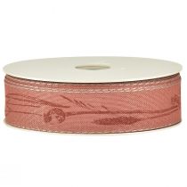 Prodotto Nastro di seta autunnale con erbe nastro decorativo rosso 25mm 18m