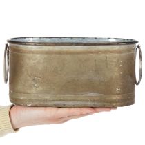 Prodotto Set di vasi e fioriere in metallo, stile vintage retrò, L22,5cm/27cm/31cm
