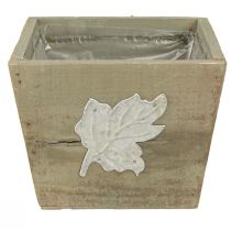 Prodotto Cassetta per piante in legno shabby chic grigia 11×14,5×14 cm
