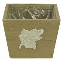 Prodotto Scatola per piante in legno shabby chic scatola di legno verde 11×14,5×14 cm