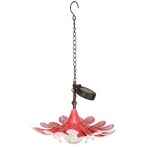 Prodotto Luce solare a LED per fiori da giardino in metallo rosa Ø30cm