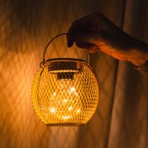 Prodotto Lanterna solare a LED rotonda, perfetta per giardino o patio, illuminazione d'atmosfera, 12 cm