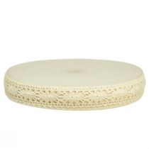 Prodotto Nastro di pizzo color crema all'uncinetto nastro decorativo L18mm L20m