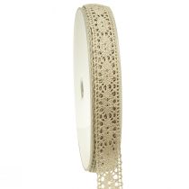Prodotto Nastro di pizzo nastro decorativo pizzo beige B18mm 20m