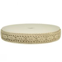 Prodotto Nastro di pizzo decorativo nastro di pizzo beige W18mm 20m