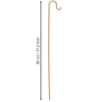 Prodotto Asta con gancio, decorazione da giardino in metallo color ruggine, alta 80 cm, 3 pezzi
