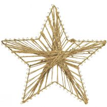 Prodotto Stella avvolta in iuta Decorazione natalizia rustica 20 cm 4 pezzi