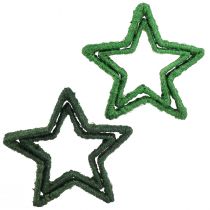 Prodotto Stella da appoggiare Decorazione natalizia juta verde 13/18 cm 4pz
