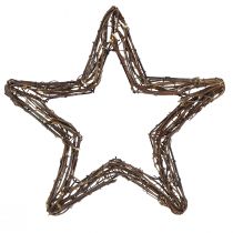 Prodotto Stelle da appendere per ghirlanda di porta salice naturale 28 cm 4 pezzi