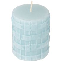 Prodotto Candele a colonna Rustic 80/65 candela blu chiaro decorazione candela 2 pezzi