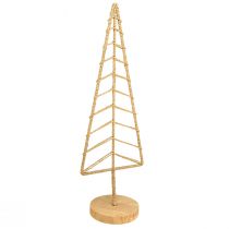 Prodotto Decorazione per albero di Natale con base in legno metallo naturale 18x12x51cm
