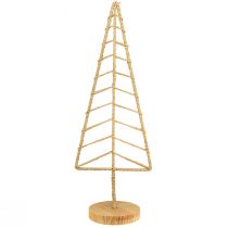 Prodotto Decorazione per albero di Natale con base in legno metallo naturale 18x12x51cm