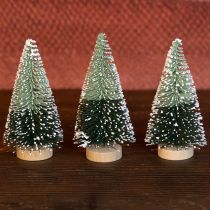 Prodotto Mini albero di Natale artificiale con neve Ø5cm H10cm 6 pezzi