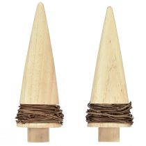 Prodotto Albero di Natale in legno naturale decorazione da tavola Natale H18cm 2 pz