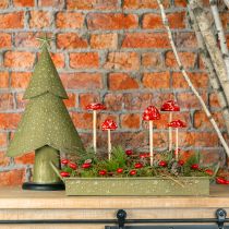 Prodotto Albero di Natale in metallo e stelle in legno verde argento H46,5 cm